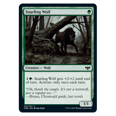 Snarling Wolf : INNISTRAD CRIMSON VOW - 219/277