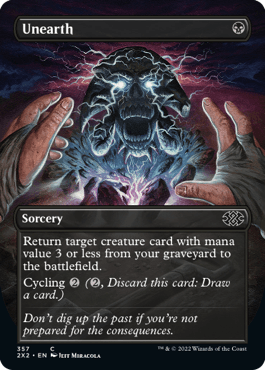 Unearth (BORDERLESS) (FOIL) : DOUBLE MASTERS 2022 - 357 - Lockett Labs UK