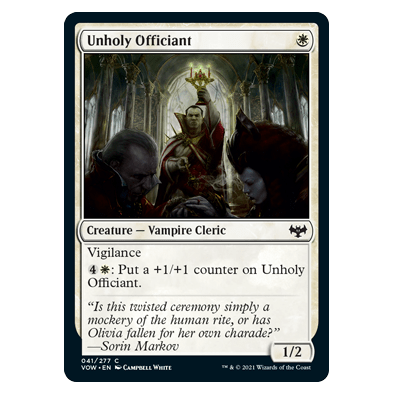 Unholy Officiant : INNISTRAD CRIMSON VOW - 041/277
