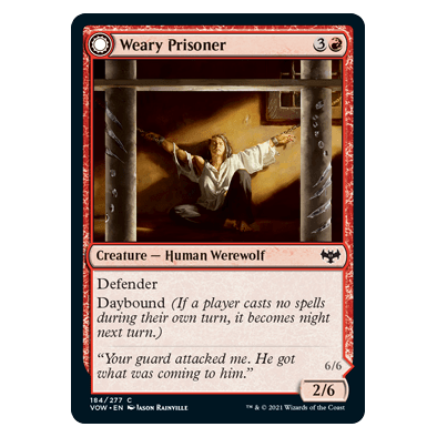 Weary Prisoner // Wrathful Jailbreaker : INNISTRAD CRIMSON VOW - 184/277