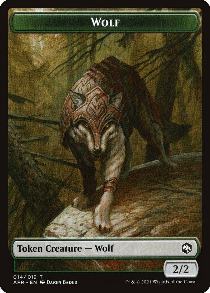 Wolf Token : DUNGEONS & DRAGONS: ADVENTURES IN THE FORGOTTEN REALMS - 014/019 - Lockett Labs UK