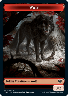 Wolf Token : INNISTRAD CRIMSON VOW - 011/021 - Lockett Labs UK