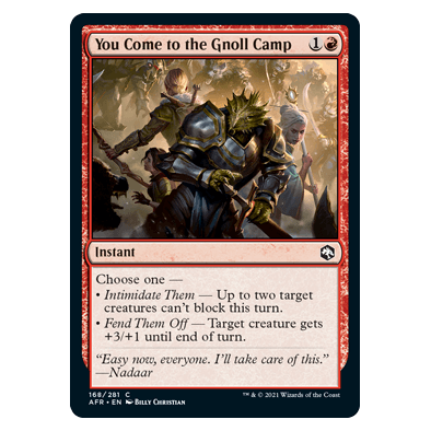 You Come to the Gnoll Camp : DUNEGONS & DRAGONS: ADVENTURES IN THE FORGOTTEN REALMS - 168/281