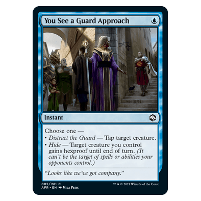 You See a Guard Approach : DUNGEONS & DRAGONS: ADVENTURES IN THE FORGOTTEN REALMS - 085/281