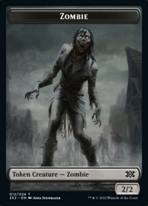 Zombie // Knight Double-sided Token : DOUBLE MASTERS 2022 - 012/024 // 005/024