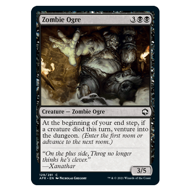Zombie Ogre : DUNGEONS & DRAGONS: ADVENTURES IN THE FORGOTTEN REALMS - 129/281