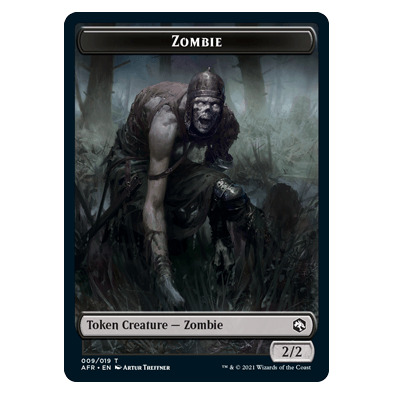 Zombie Token : DUNGEONS & DRAGONS: ADVENTURES IN THE FORGOTTEN REALMS - 009/019