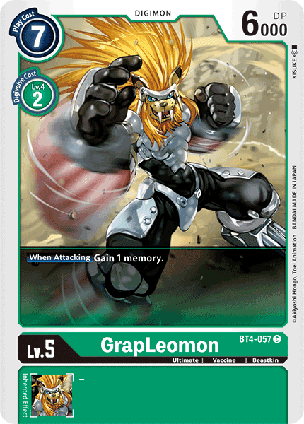 GrapLeomon : GREAT LEGEND - BT4-057 - Lockett Labs UK