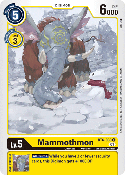 Mammothmon : DOUBLE DIAMOND - BT6-039 - Lockett Labs UK