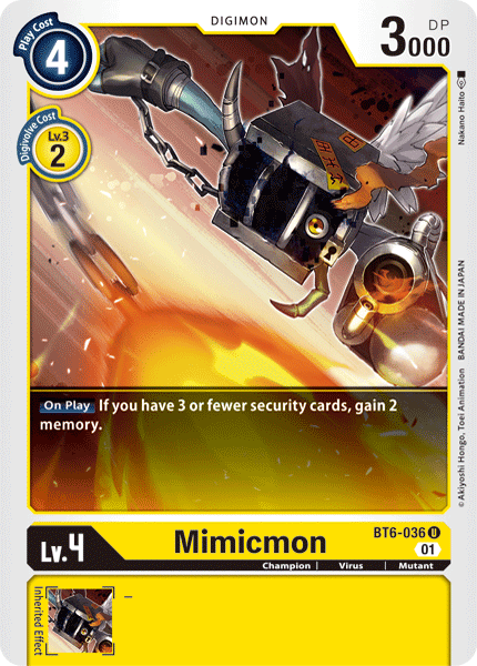 Mimicmon : DOUBLE DIAMOND - BT6-036 - Lockett Labs UK