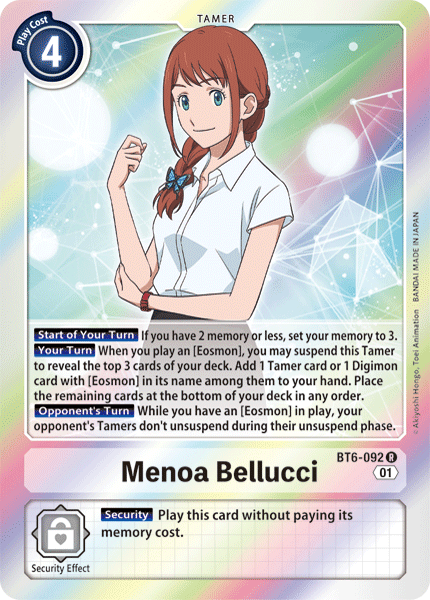 Menoa Bellucci : DOUBLE DIAMOND (R) - BT6-092 - Lockett Labs UK