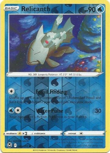Relicanth : SILVER TEMPEST (Reverse holo) - 044/195 - Lockett Labs UK
