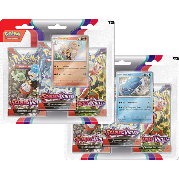 Pokémon : Scarlet & Violet 3-Pack Booster Display